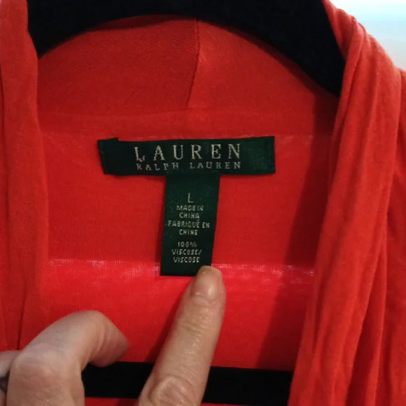 Lauren Red Cap Sleeve Wrap Blouse - Picture 2 of 3